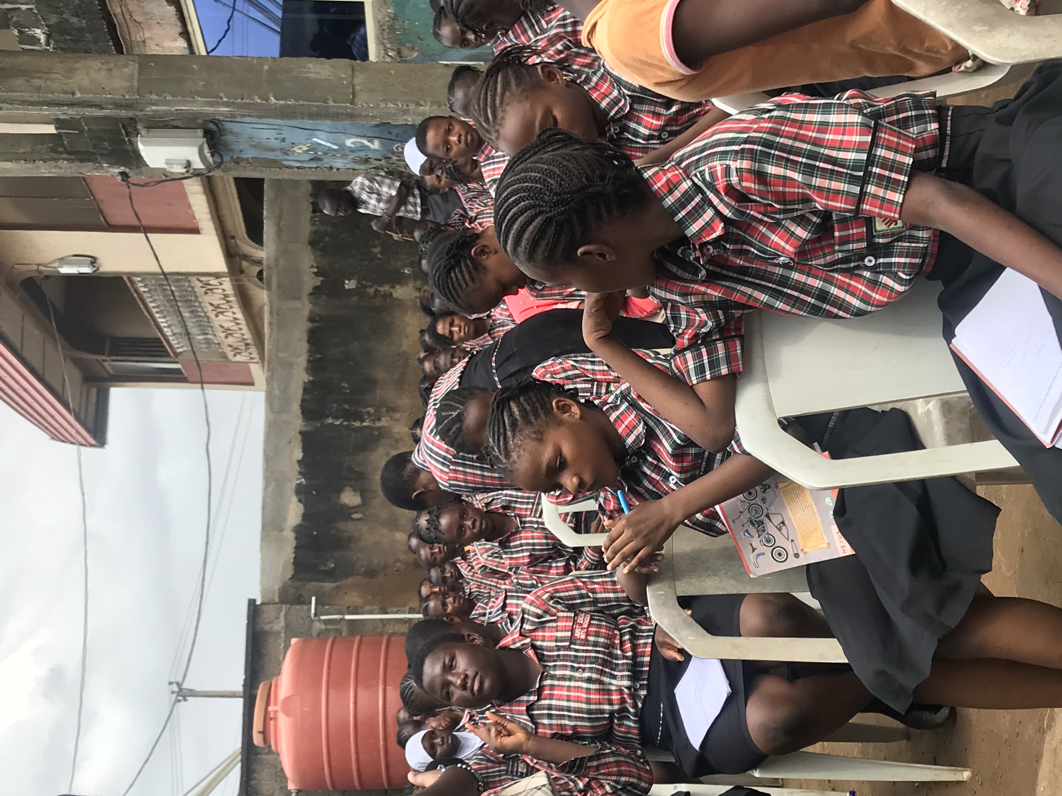 Outdoor school gathering during STEM IN YOU campaign
